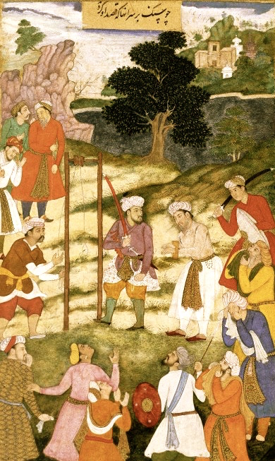 A painting depicting Sufi teacher Mansur Al-Hallaj being executed in Baghdad for blasphemy in 922.